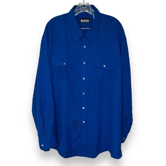 Bulwark Protective Apparel FR Button Front Long Sleeve Shirt 4.8 ATPV Men XXL LN - Picture 1 of 13